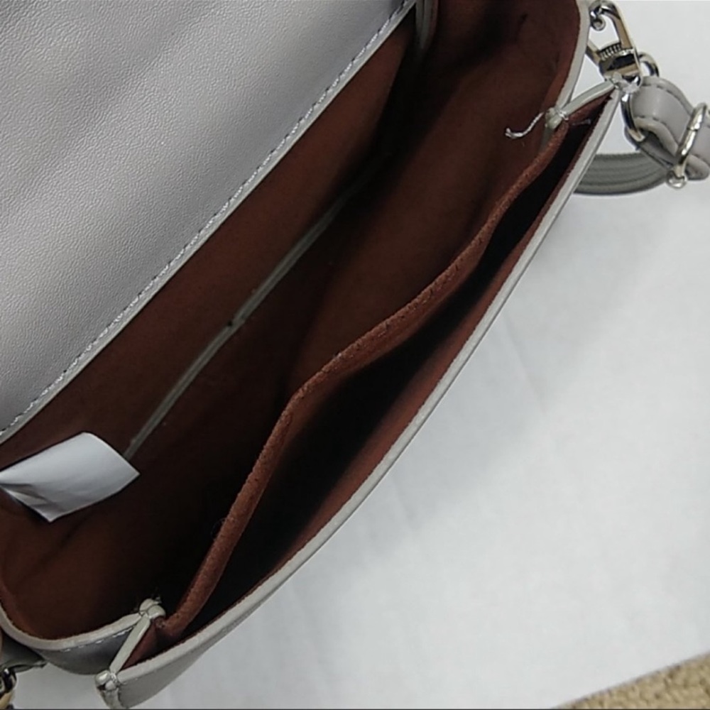 Miniso Gray Shoulder Cross Body Ring Handle Bag - Picture 3 of 13